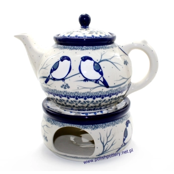 Czajnik 1,2L + Podgrzewacz 15,5cm dek. U4830X Białe Gile